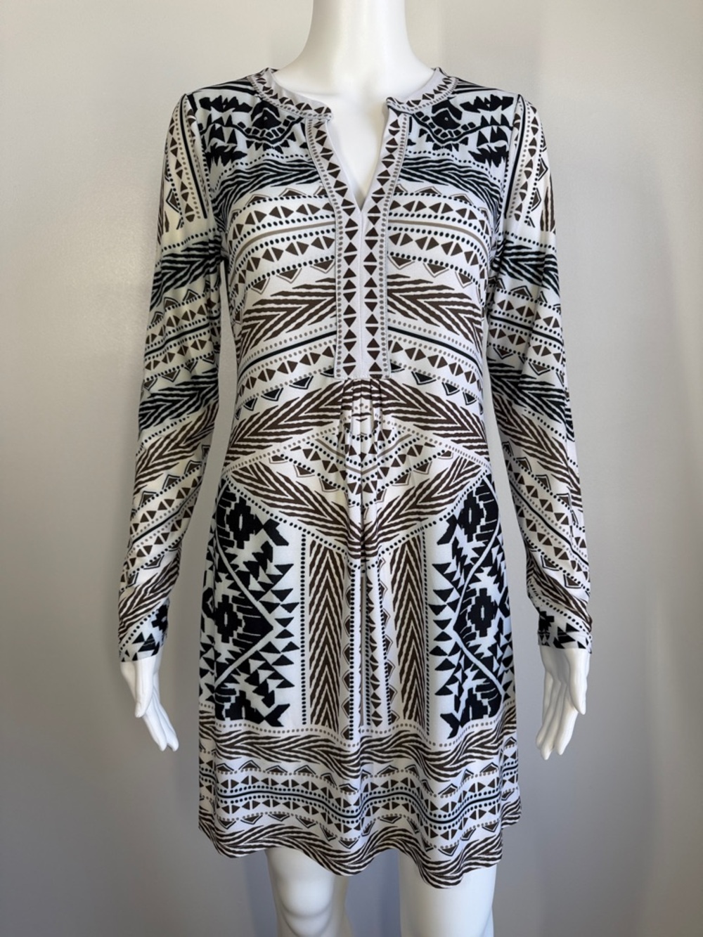 Hale Bob Printed Long Sleeve Dress – Size S